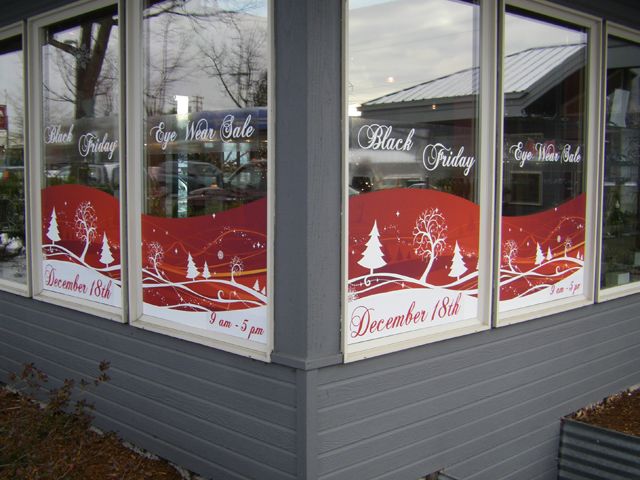 Whatcom Optical Holiday Window Clings