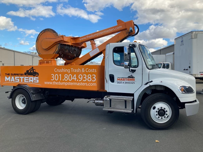 Custom Vehicle Lettering & Graphics for Dumpster Masters