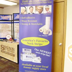 Retractable Banner Stand with Non-Curling Interior Banner