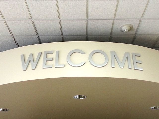 Raised Silver Lettering