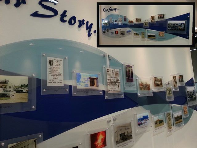 Custom Fabricated History Wall