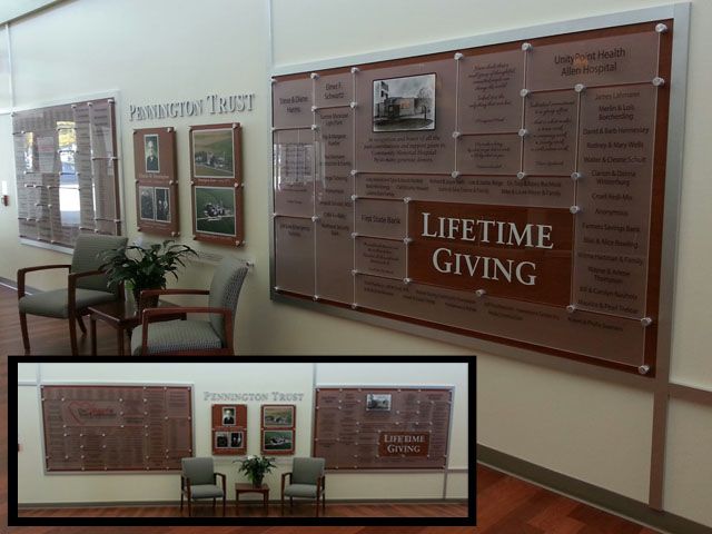 Custom Fabricated Donor Wall