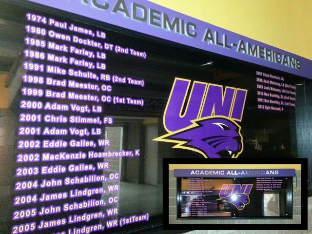 Custom Academic All-Americans Wall Display