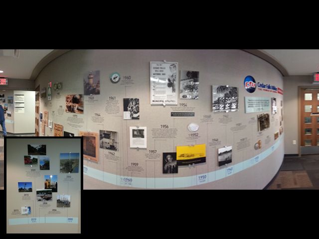 Custom Fabricated Timeline Wall