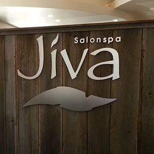Jiva Logo on Wood
