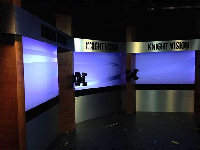 Brushed Steel Signage With Screens