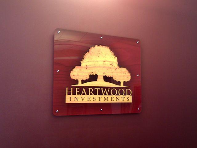 Interior Plexiglass Sign with Standoffs