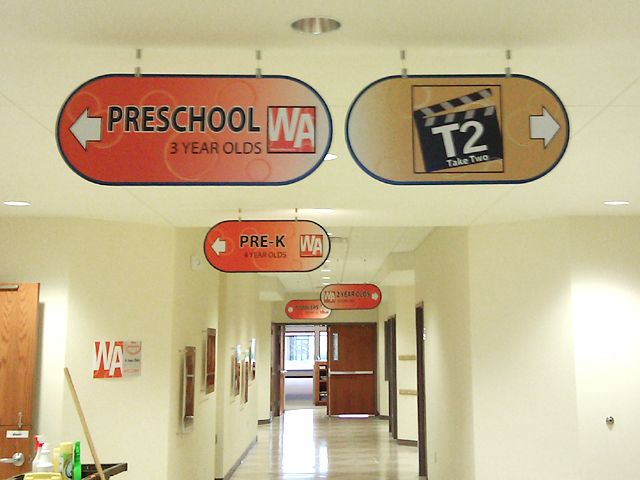 Interior Wayfinding Signs at Orchard Hill Church