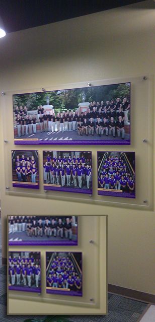 UNI Interior Frosted Plexiglass Photo Display  + Standoffs
