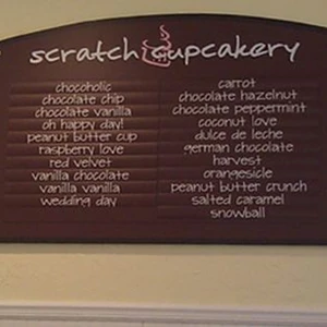 Scratch Cupcakery Interior Magnetic Menu Board