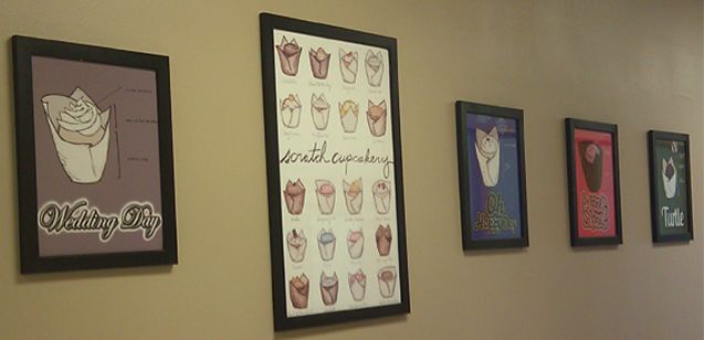 Scratch Cupcakery Interior Framed Posters