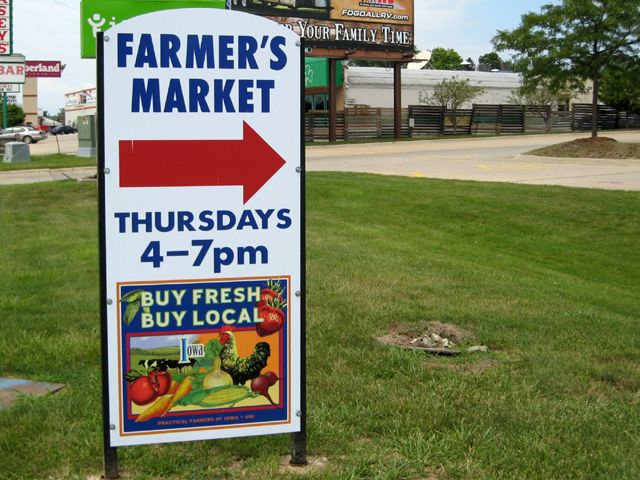 Outdoor Freestanding Sign with Steel Frame