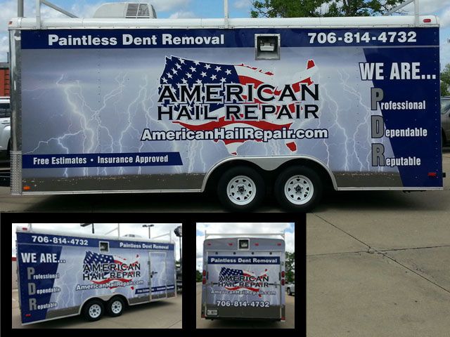 American Hail Repair Full Trailer Wrap