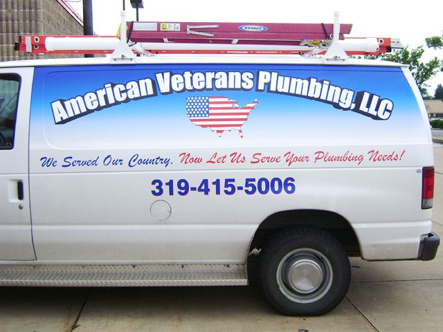American Veterans Plumbing Van Graphics