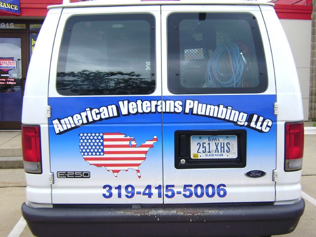 American Veterans Plumbing Van Graphics