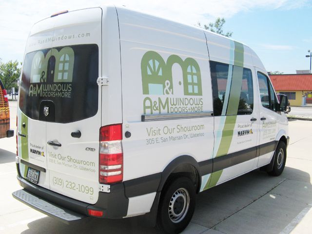A&M Windows Delivery Van Graphics