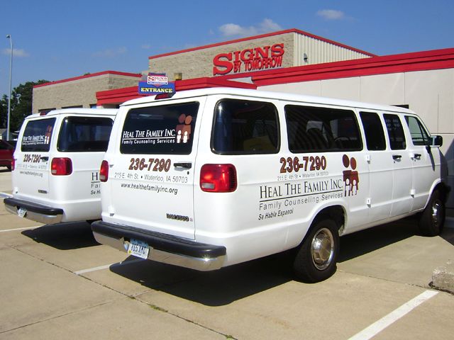 Heal the Family Van Lettering