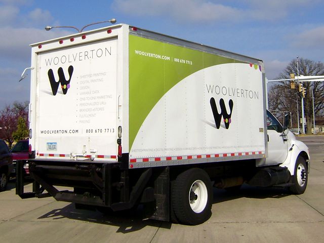 Box truck graphics for local printing company