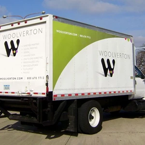 Box truck graphics for local printing company