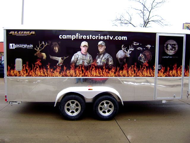 Campfire Stories Enclosed Trailer Wrap