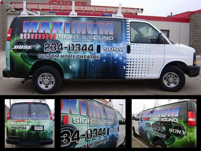 Partial Vehicle Wrap with Perforated Window Decals