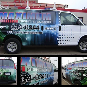 Partial Vehicle Wrap with Perforated Window Decals