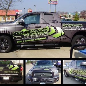 Full Vehicle Wrap with Perforated Window Decals