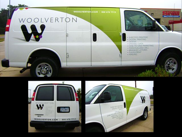 Custom van graphics for local printing company