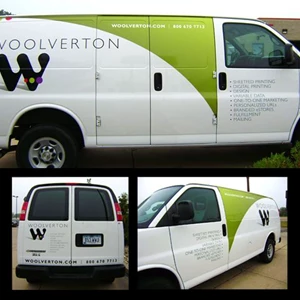 Custom van graphics for local printing company