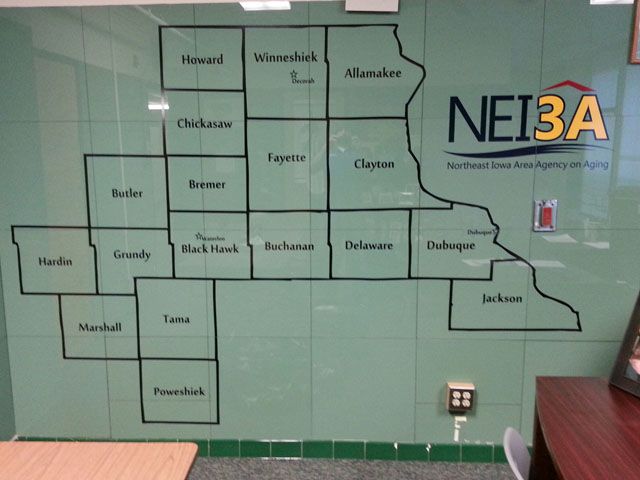 Custom Service Map Wall Decal