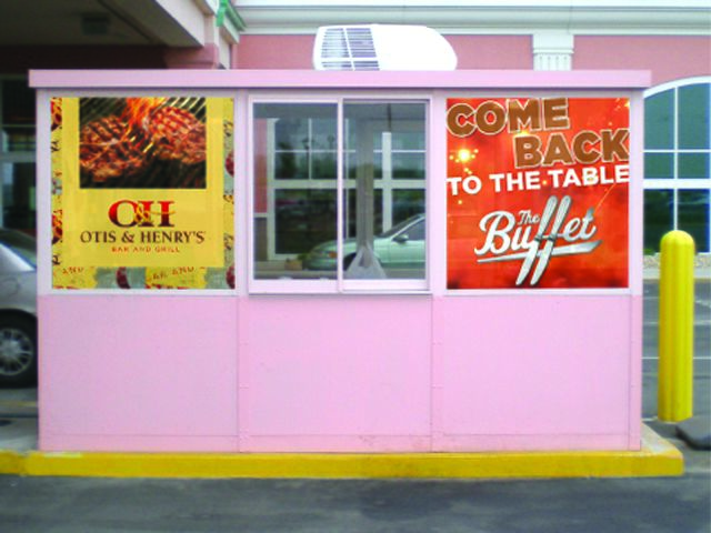 Valet Hut Window Graphics at Isle Casino Hotel Waterloo