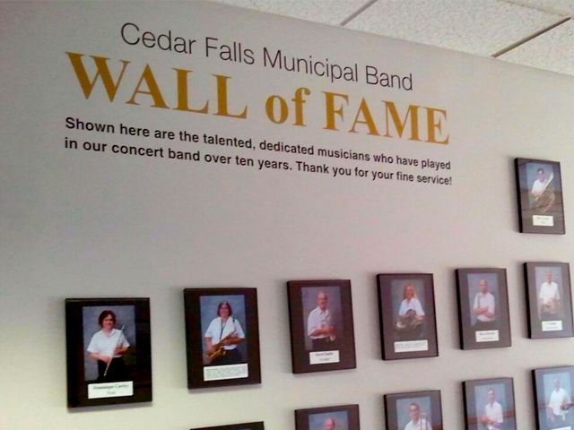 Indoor vinyl lettering