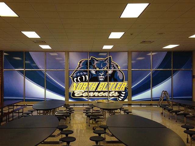 Vinyl Decal installed to interior window