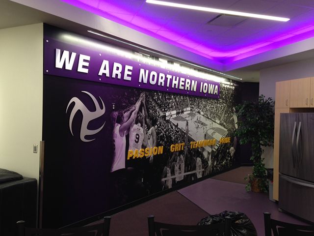 Vinyl Wall Wrap + Dimensional Lettering