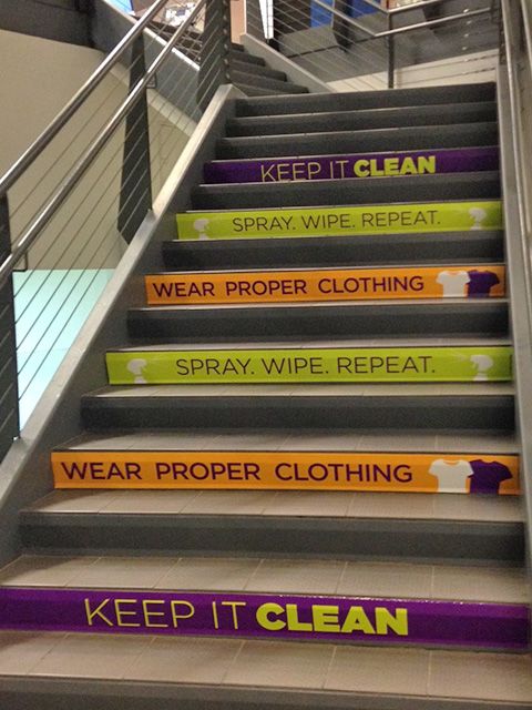 Vinyl Decals installed to Stairs