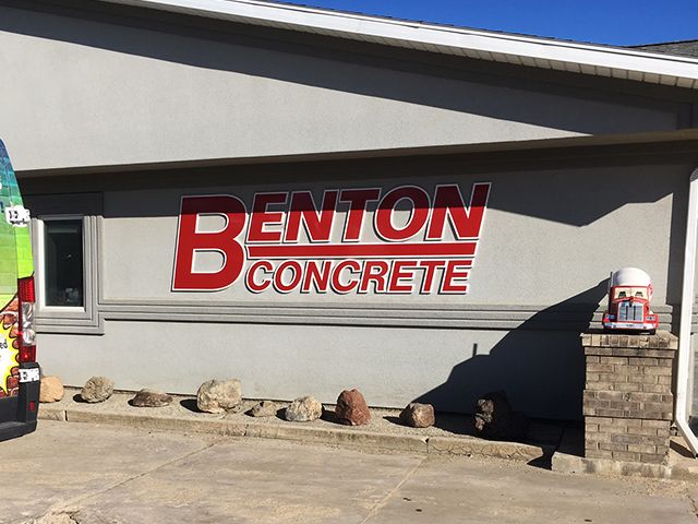Benton Concrete Storefront Signage