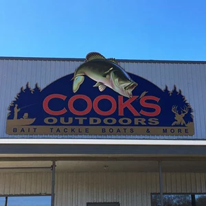 Cook's Outdoors Storefront Signage