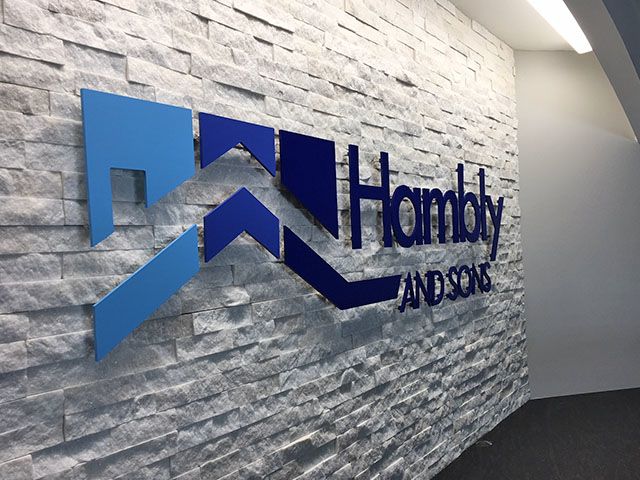 Interior Dimensional Logo with Projected Spacer Mount