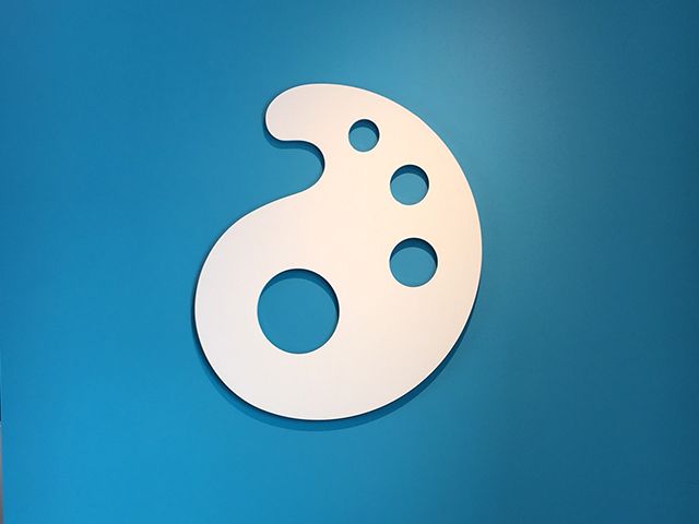 Interior Aluminum Wall Logo