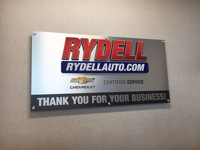 Brushed Silver DiBond with Standoffs and Dimensional Lettering