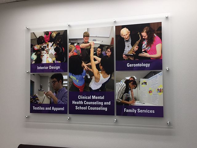 Custom Plexiglass Sign with Standoffs