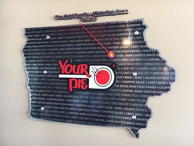 Custom Interior Sign Mounted with Standoffs