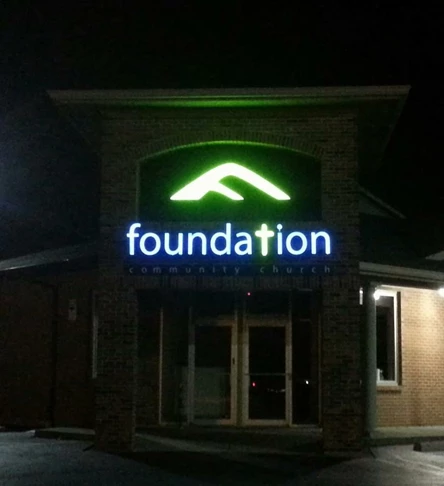 LED Channel Letters with floating logo