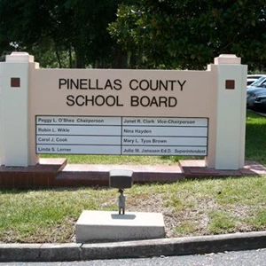 Pinellas County School Board Monument Lettering