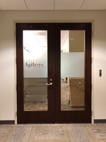 Etched Glass Indoor Vinyl Door Lettering