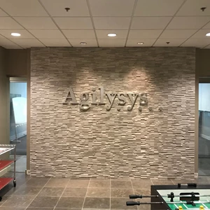 Agilysys Dimensional Lobby lettering
