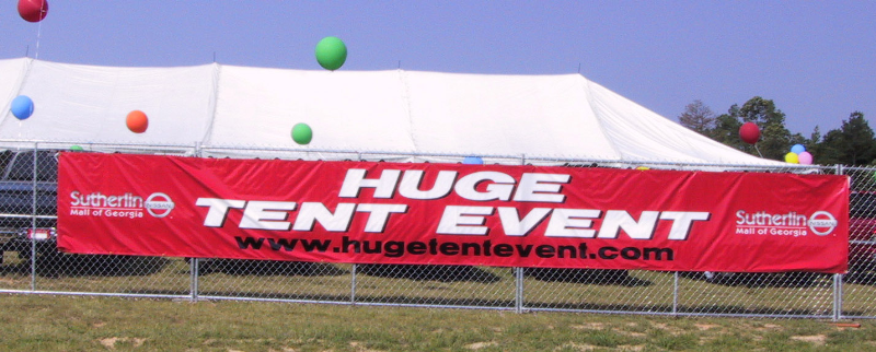 Large Outdoor Vinyl Fence Banner