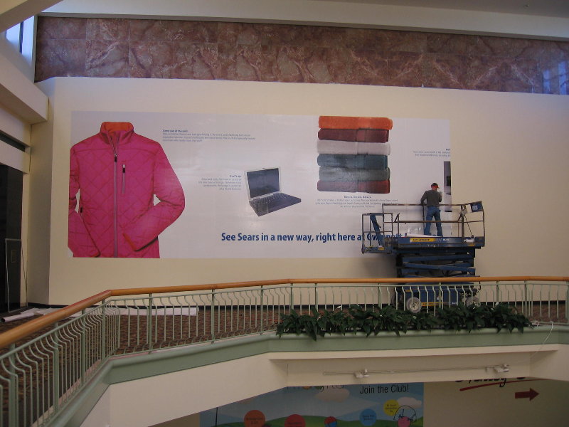 Digitally printed Wall Graphic Installation in Mall