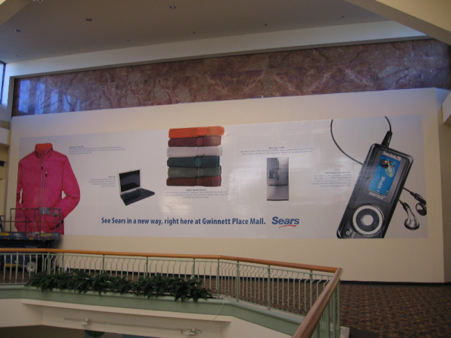 Digitally Printed Full Color Wall Graphic in Mall