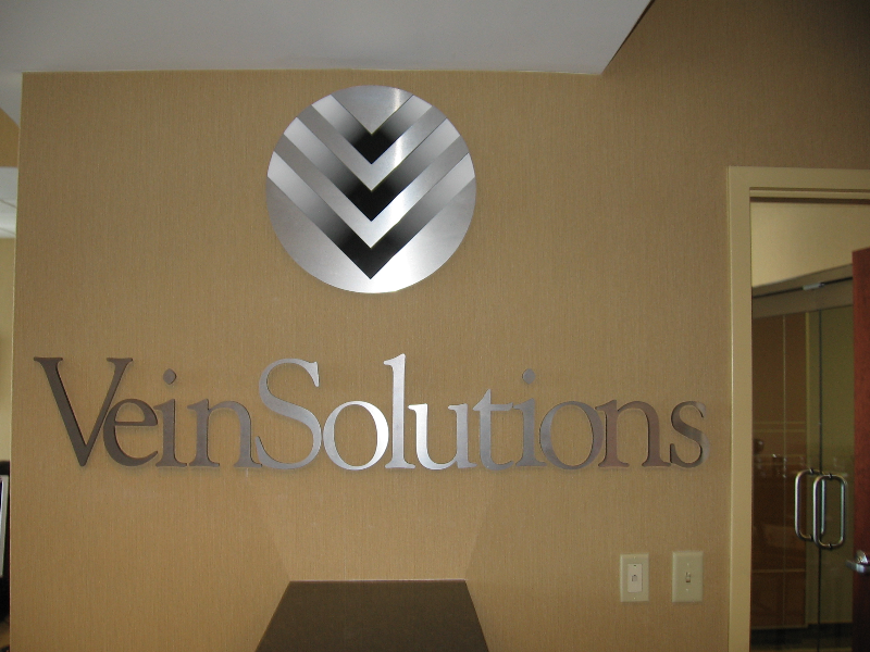Brushed Silver Lobby Sign